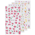 Nail Stickers, 4 Sheets Floral Nail Art Decals, Self-Adhesive 5D Embossed Designs for DIY Manicure
