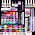 SAVILAND Dip Powder Nail Kit with Drill: Starter Set 30 Colors Summer Spring Keratin Dip Nails Powder with Dipping Liquid Set Activator Base Top Coat Cuticle Oil for DIY Manicure Art Christmas Gift