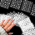 30 Sheets Snowflake Nail Stickers Decals 3D Self-Adhesive White Christmas Nail Art Stickers Santa Claus Elk Snowmen Nail Supplies New Year DIY Nail Decals Accessories