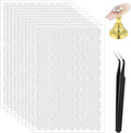 1000 Pcs Double Sided Nail Tape False Tip Nail Stand Sticky Tabs with Tweezer Press on Pre-Cut Adhesive Strips for Nails Display Stand Practice Holder, Color Chart Book