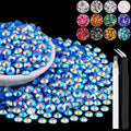 1500PCS 6mm Resin Jelly Rhinestones in Bulk (Dark Blue AB), Bedazzling Flatback Crystals Rhinestones for Crafting DIY Nail Decoration, Gems Diomand Charms for Tumbler Shoes Clothing Fabric