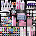 SAVILAND Acrylic Nail Kit with Everything: Complete Nails Kit Acrylic Set For Beginners & Enthusiasts Gel Polish Set U V Lamp, Nail Brushes, and Decorations for DIY Home Salon