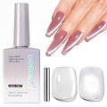 Beetles Lunar Silk Silver Cat Eye Gel Nail Polish - 15ML Silver Cat Eye Glitter Gel Polish Magnetic Shimmer Effect Soak Off UV French Nail Art Design Salon DIY Manicure Gifts for Wome