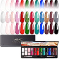 ABAC 24 Colors Christmas Nail Art Gel,Sponge Pat Paint for Ombre Blush Blooming Aura,No Wipe UV/LED Curing Gel for Floral Painting DIY