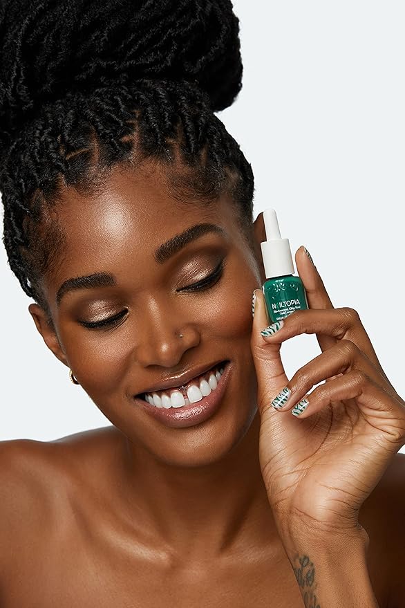 Nailtopia Bio-Sourced, Chip-Free Nail Lacquer - Fast Dry Nail Polish - Superfood-Infused - Natural Nail Polish - Oh Kale Yeah - 0.169 oz