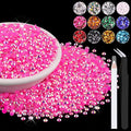 12000PCS 2mm Resin Jelly Rhinestones in Bulk (Hot Pink AB), Bedazzling Flatback Crystals Rhinestones for Crafting DIY Nail Decoration, Gems Diomand Charms for Tumbler Shoes Clothing Fabric