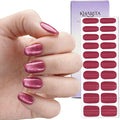 Semi Cured Gel Nail Strips – Real Gel Nail Polish Wraps for Brittle Nails | Long Lasting Easy Peel-Off Removal | Hema-Free | 20-Piece Glitter Cat Eye Hot Pink Salon Kit with File & Stick