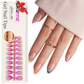 Gel French Tip Nails Short Almond French Tip Press on Nails SXVME White French Nail Tips 150Pcs Pre-applied Tip Primer Natural Skin Tones Fake Nails Extensions Gel Nail Kit for Women Girls DIY