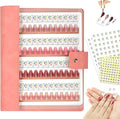 144 Magnetic Nail Swatch Book,Leather Nail Color Display Book with 144 Magnetic Tips & Number Labels,Professional Nail Salon Color Display Book for Easy Preview & Storage ( 3 Page )