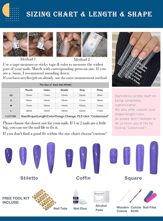 HAND-PAINTED White Press Ons Neon Small Press on Nails Long French Press on Nails Coffin Medium Short Nail art Fake Nail Art Kit with 7g Glue on Nails Handmade Almond Square Nails (TJ-7, Medium)