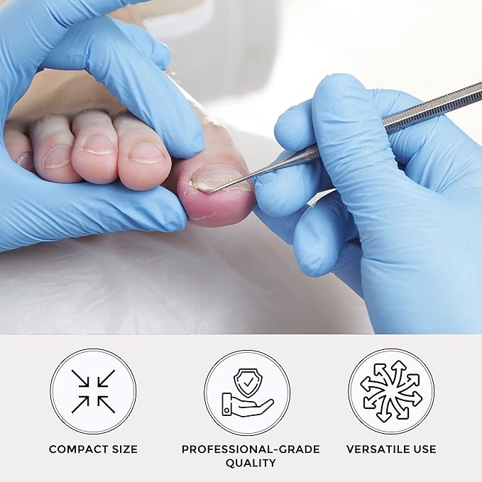 ForPro Professional Collection Ingrown Nail File, Surgical Grade Stainless Steel Ingrown Toenail Tool with Angled End