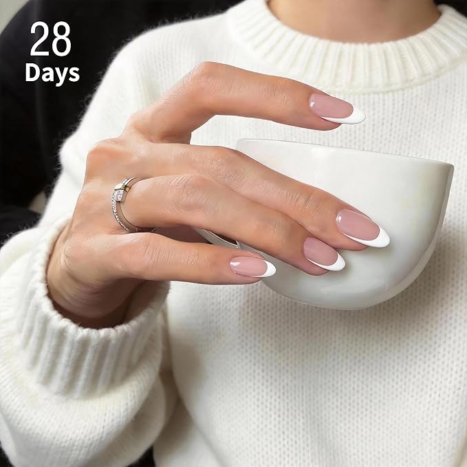 Nail Polish White Gel Art Liner, 7ml Classic Colors Nail Paint Design with Thin Brush, for DIY French Manicure at Home, UV/LED Cure Needed.