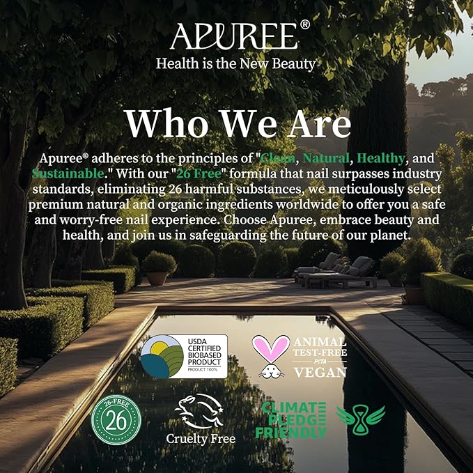 APUREE Organic Cuticle Oil Set: 100% Bio-Based(6pcs)|Nail Strengthener Growth Oil|Moisturizes Extra Dry Cuticles for Brittle Peeling Breaking Thin Nails|USDA Verified|Manicure Prep|Vegan