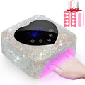 UV LED Nail Lamp Dryers 72W Rechargeable Cordless UV Light for Gel Nails,Sparkling Diamond Fast Curing Gel Polish Lamp with 5 Timer & Nail Kit,Auto Sensor,Manicure Art Drying Tools for Home Salon