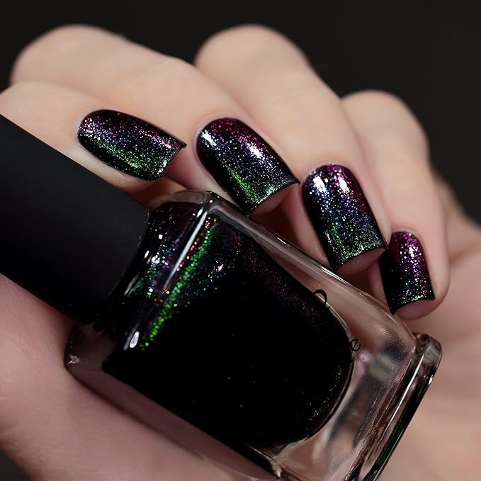 ILNP Salem - Rich Black Green Shimmer Nail Polish
