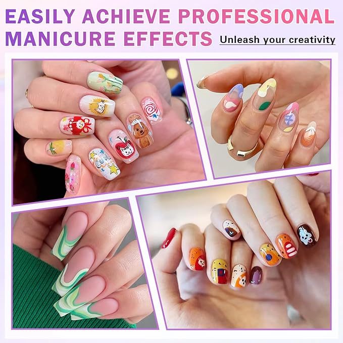 Nail Art Pens Set, 48 Colors Nail Art Markers Polish Pens for Painting Nails, Acrylic Paint Drawing Painting Dotting Markers Pen Quick Drying Nail Art Design Manicure Tools