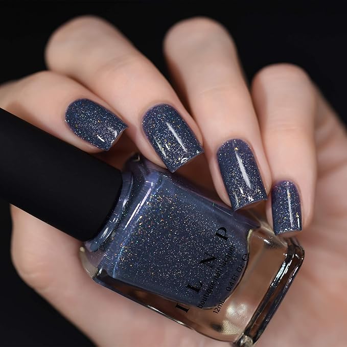ILNP Better Days - Muted Midnight Blue Holographic Nail Polish