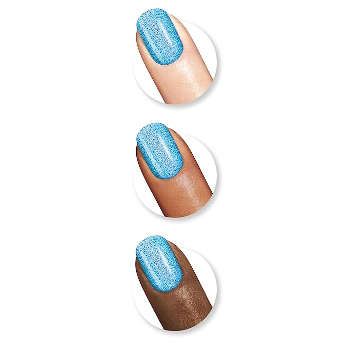 Sally Hansen Miracle Gel Salon Quality Nail Polish | Gel-Like Formula, Two-Step System, No UV Light Needed, Long Lasting | Opaque, Shimmery | 649 Flashionista | Bright Blue Nail Polish