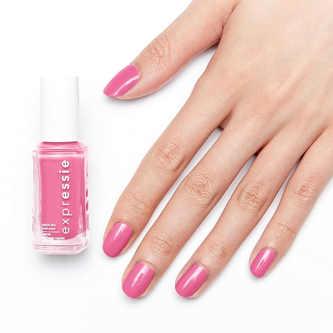 essie Expressie Nail Polish, Quick-Dry Bubblegum Pink Nail Polish, Vegan, Makin' Moves, 0.33 fl oz
