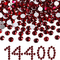 Beadsland Flatback Rhinestones Bulk,14400pcs Red Rhinestones for Nails Crafts Clothes DIY Decoration, Dark Siam, SS20, 4.6-4.8mm