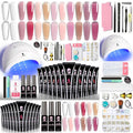 Clara Colors Poly Gel Nail Kit, 12 Colors Poly Kit All In One Poly Nail Gel Starter Kit withTools for Nail Art DIY at Home and Salon