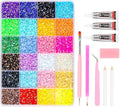 19200Pcs 24 Color Rhinestones for Bedazzling, 3mm Flatback Rhinestones for Diamond Art, Bedazzling kit with 3 x 15ml B7000 Jewellery Glue and 3D Nail Decorations for Nail Art Crafting Book Makeup
