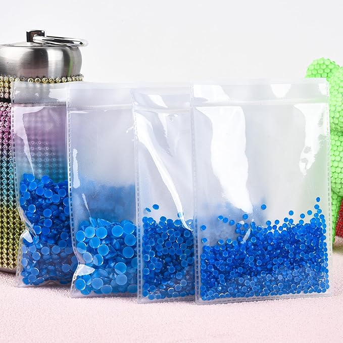 Blinginbox Flatback Rhinestones Round Gems, 288pcs Luminous Series Glass Stones Neon Gems Non Hotfix Crystal Rhinestones for Nail Charms Crafts Clothes Tumblers,New Blue Neon,SS30.