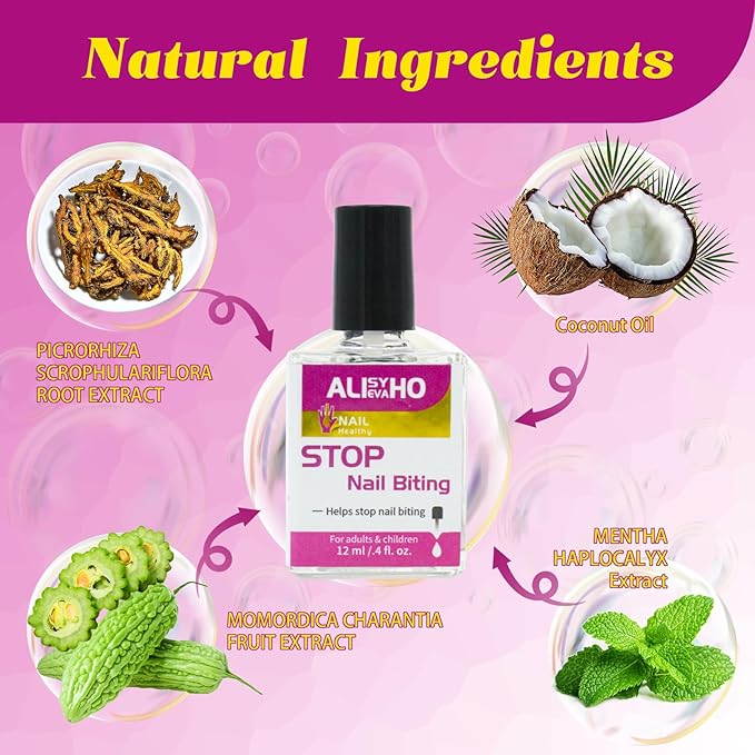 Nail Biting Treatment for Kids, Bitter prevention Thumb Sucking Deterrent, Safe Plant Formula& Effective Solution Long-Lasting & Quick Dry For Ages 3+ | 0.4 oz |