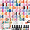 phoenixy 44 Pcs Gel Nail Polish Set, 36 Colors Gel Polish with Base Coat & 4 Effects Top Coat Full-Color Nail Polish Set All Seasons Nail Kit Gifts for Women Girls Nail Salon at Home