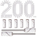200pcs 240 Grit Small Sanding Bands for Nail Drill with 2pcs 3/32’’ Upgrade Mandrels Bits, Mini Sanding Bands for Nail Drill for Manicure Nail Salon and Nail Enthusiasts Use, White