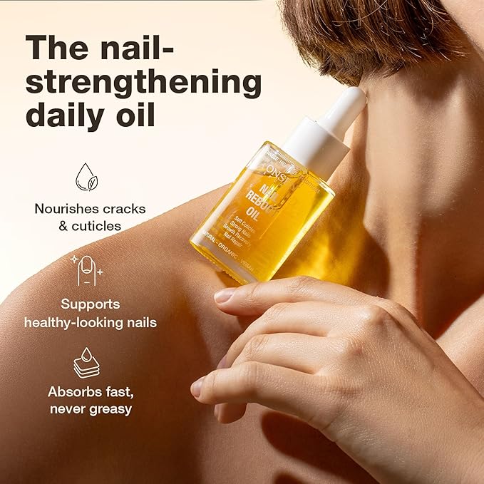 Onsen Secret Nail & Cuticle Repair Oil (35ml) - Dry Oil Formula - Japanese Tsubaki, Tea Tree & Jojoba - Strengthens Nails, Repairs Cuticles, Hydrates Skin & Hair - Natural & Vegan