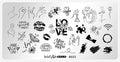 Whats Up Nails - A023 When in Love Stamping Plate for Nail Art Design