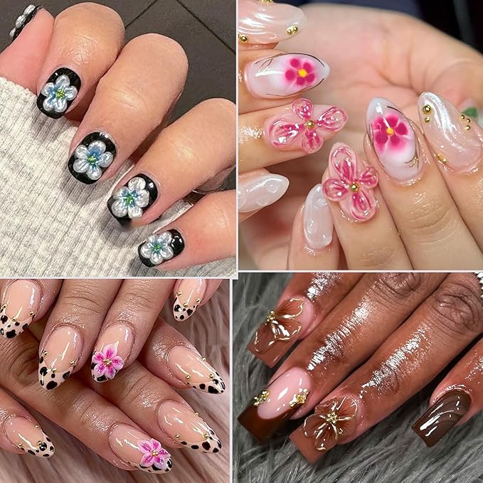 Solid Builder Gel for Nails, 4 Colors Solid Builder Gel Non-Sticky Clear Nude Pink Pearl White Hard Gel for Nails 3D Sculpture Gel Flower Carving Modeling Design Nail Extension Gel Kit