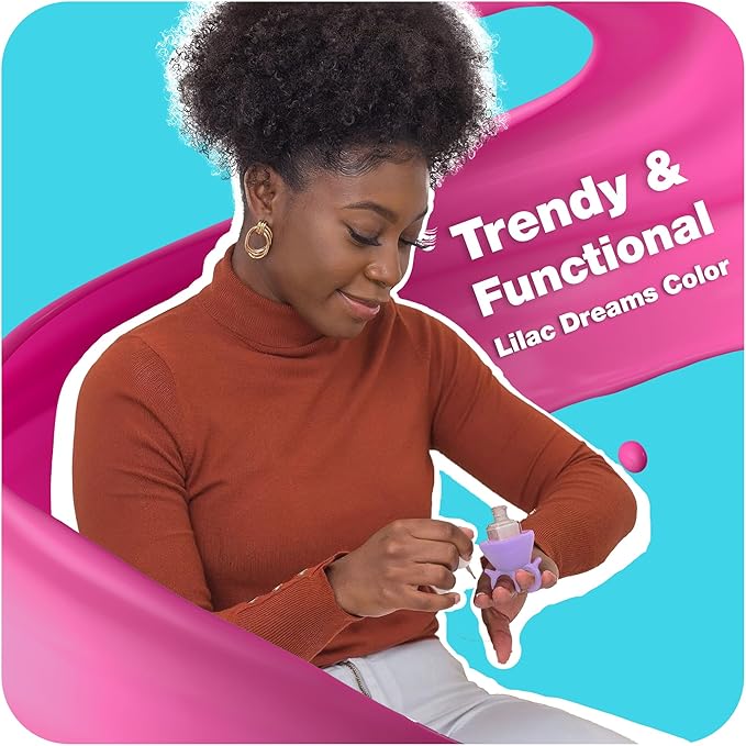 tweexy Wearable Nail Polish Holder Ring - Nail Polish Bottle Holder for Easy Application | Perfect for Fingernail Painting, Manicure & Pedicure | Nail Polish Accessories (Lilac Dreams)