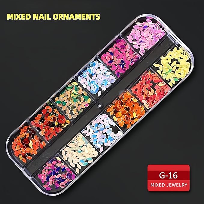 3D Nail Art Charms Kit with 6 Boxes Nail Gems Rhinestones,1 Nail Sculpting Clip,1 Dual-Ended 2-in-1 Brush&Picker Tool–DIY Manicure Set for Wedding,Party,Holiday,Home Salon&Professional Use (SET-A)