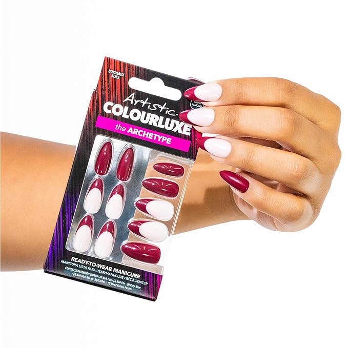 Artistic Colourluxe Press-On Tips - Kit Colourluxe Press-On Tips - Kits Nails - 30 Nails (Bordeaux Bliss, Kit)
