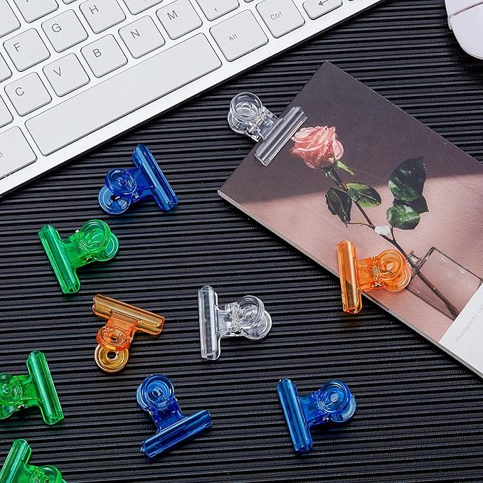Jetec 20 Pcs C Curve Nail Tips Pinching Clips for Quick Building Multi Functional Plastic C Curve Nail Clamps for Gel Extension Forms Shaping DIY Manicure Nail Art Tool, 4 Colors