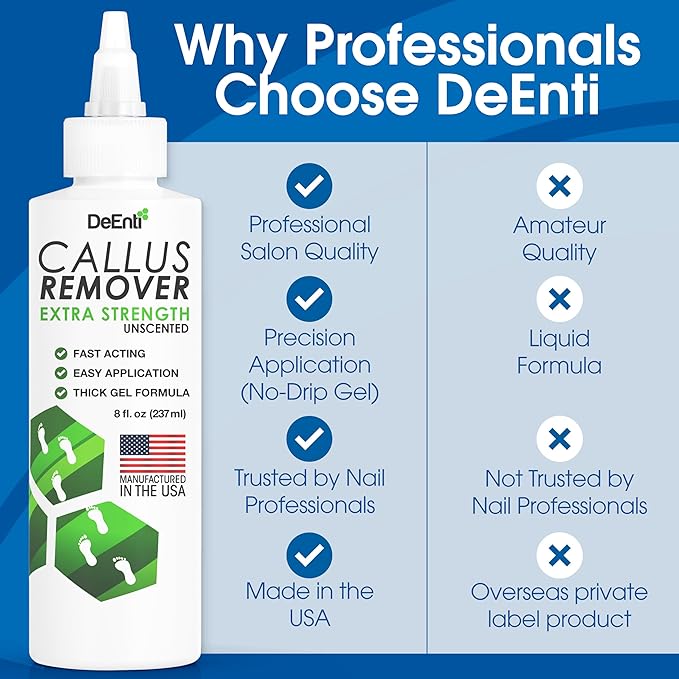 Callus Remover for Feet, Extra Strength Foot Callus Remover Gel, 8oz Salon Grade Home Pedicure Supplies for Dry Skin, Cracked Heel, Professional Strength Foot Care, Unscented