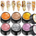 SAVILAND 3D Sculpture Gel Set: 6 Metallic 3D Nail Gel Sculpting Gel for Nail Art Molding & Extension, No-Wipe Non-Sticky Hand Carving Builder Nail Gels for DIY Manicure Home Salon Use