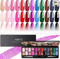 ABAC 24 Color Hema-Free Solid Gel Nail Polish,Ombre Gel Nail Polish,Pat Paint Nail Gel- Blush Pink & Midnight Blue Clump-Free Glam for Office Holidays Parties 28-Day Chip-Free All-year Essentials