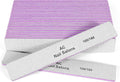 25PCS Nail File: 100/180 Gritfor Nails Zebra Doubled Sides Coarse Finger Nail Filer for Acrylic and Extension Gel Removal Manicure Kit Salon Home Use Nail Files (Rectangle, Count, 25, 100/180 Grit)