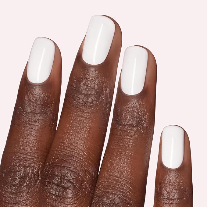 Dashing Diva One Gel Color Starter Kit - Daikon - 3-in-1 Base Coat, White Nail Color & Top Coat - 8-Piece Manicure Set with LED Gel Nail Lamp