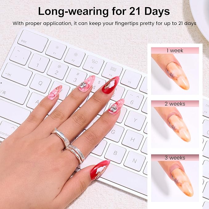 Makartt Blooming Gel: Clear UV LED Nail Art Polish and Nail Brush for Spreading Effect Marble Soak Off Nail Polish Gel Painting Nail Designs for DIY Color Floral Watercolor Manicure Gift for Women