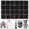20000Pcs Black Flatback Jelly Resin Rhinestones for Bedazzling, Mix Sizes Crystal Rhinestones Gems, Black Gems Bedazzling for Crafting, Flatback Rhinestone for DIY Face Makeup Crafts Tumblers