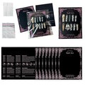 Press On Nail Packaging Kit for Long Nails – Y2K 50 Display Cards with Bags & Tape – Nail Tech Supplies for for Gothic & Baddie Nailfies Nail Salon Studio Manicure Business(Black, 3.54*4.7)