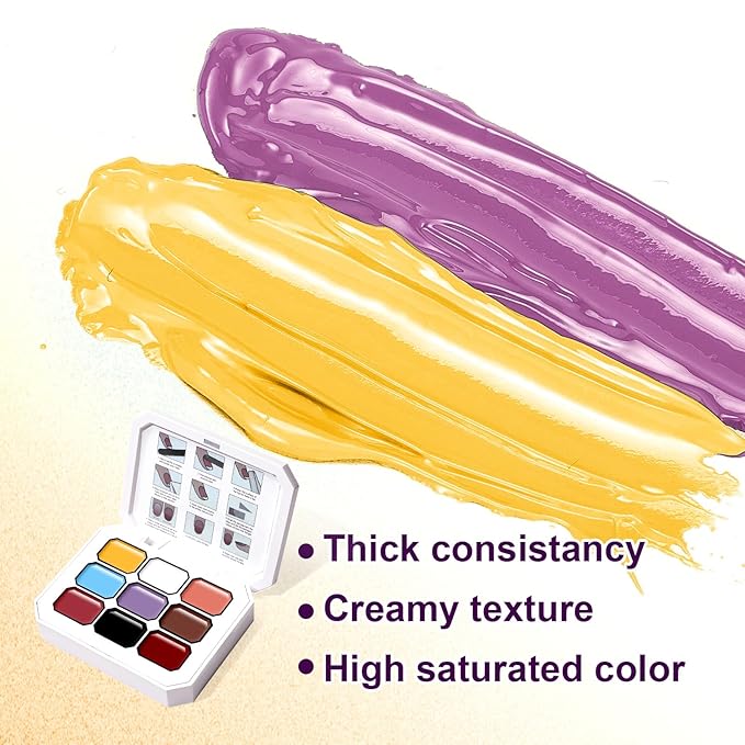Gradient Painting Gel Set, 4*Plates Ombre Gel Nail Polish Pigment Pat Nails,Long-lasting Silky Texture Highly Saturated French Manicure Soak of UV/Led Home Salon DIY Nail Art JOMK