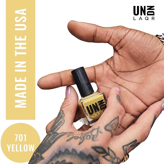 Vegan Nail Polish - 701 Yellow by UNDN for Women - 0.5 oz Nail Polish