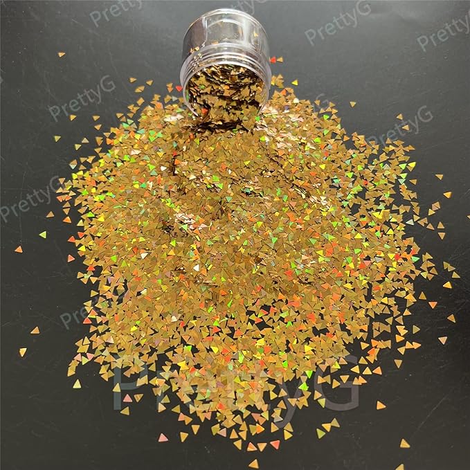 DIY 12pcs Color Set Nail Sequins Laser Triangle Shape Glitter Flakes Manicure Art Decoration Accessories Tools LB-Triangle