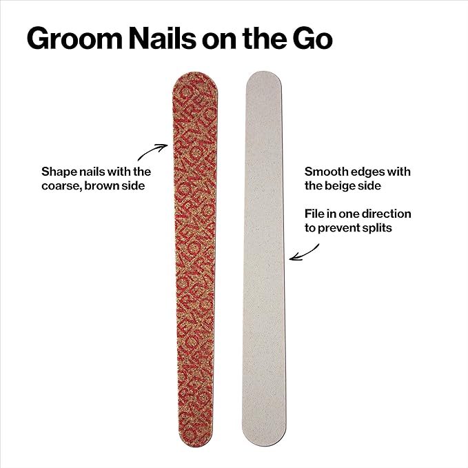 Revlon Compact Nail File,Dual Sided Emery Boards,Manicure Essentials,Smooths & Shapes Nails,Easy to Use,10 Count (Pack of 12)