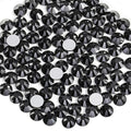 Beadsland 1440pcs Flat Back Crystal Rhinestones Round Gems for Nail Art and Craft Glue Fix, Jet Hematite,SS16,3.8-4.0mm
